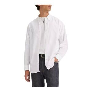 Levi's Premium Men’s White Essential Button Down Shirt Sz Medium Cotton Elevated